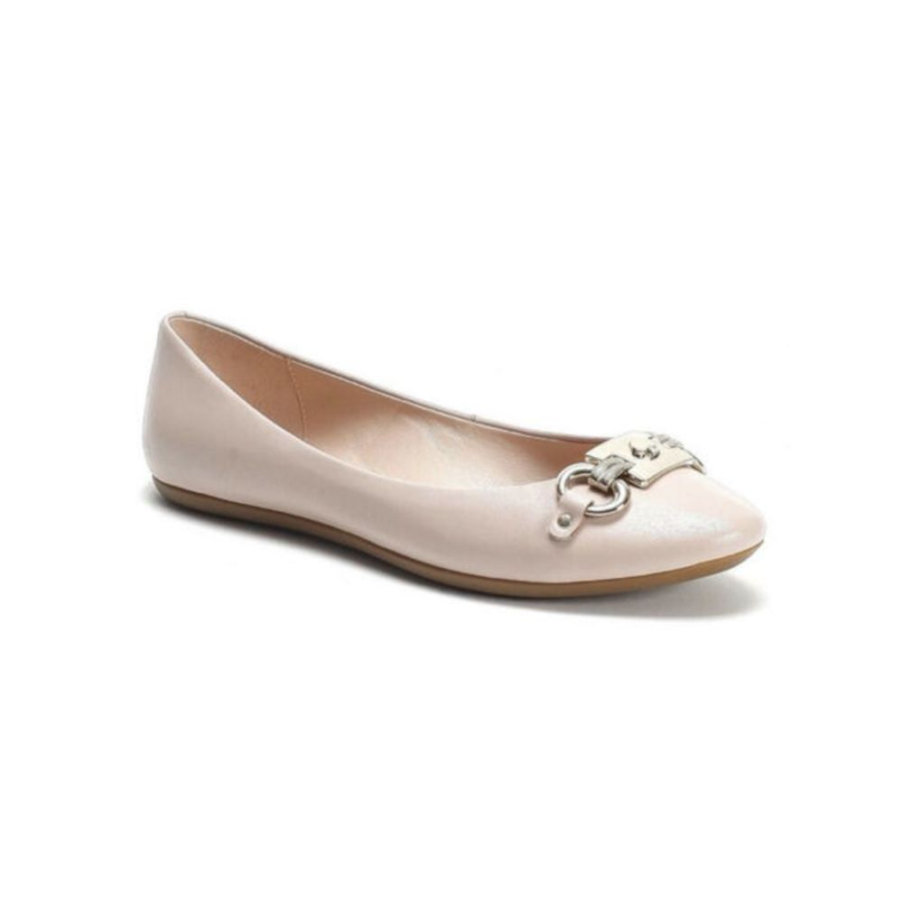 KATE SPADE Womens Ivory Hardware Detailing Phoebe Slip On Leather Flats 10 B.
